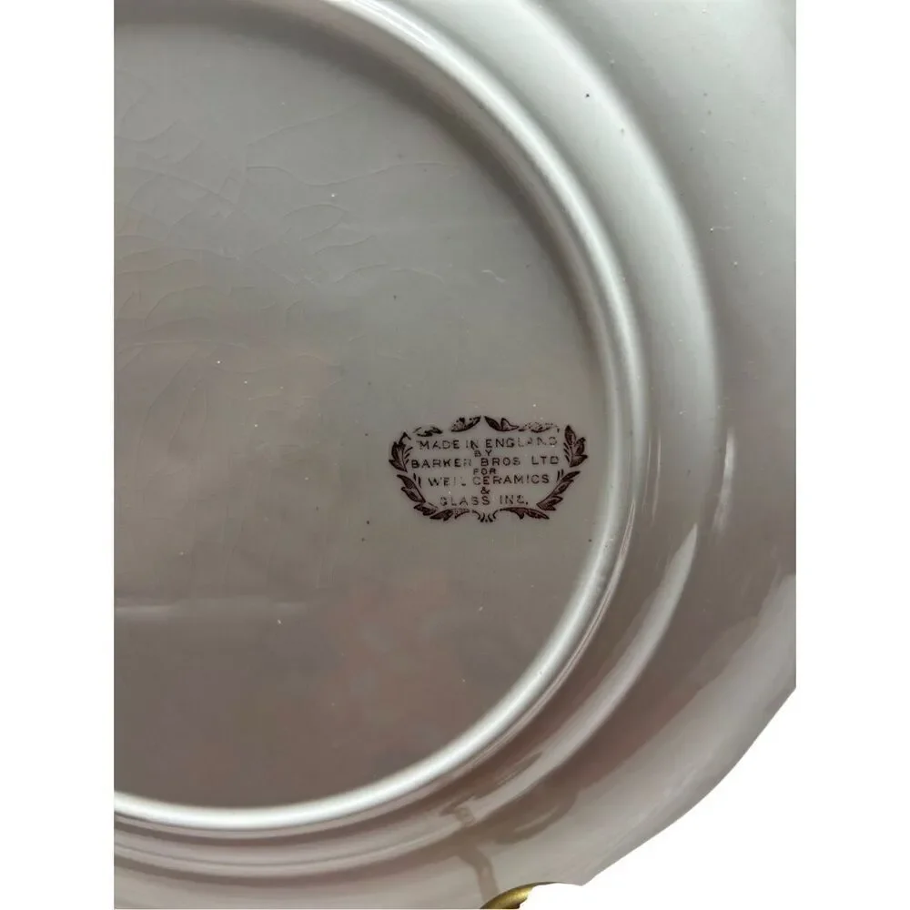 Barker Bros LTD Turkey Plate Pumpkins England Royal Tudor Ware Pear Thanksgiving